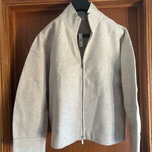 Madewell Cream Heather Zip-Up Jacket NWT XL